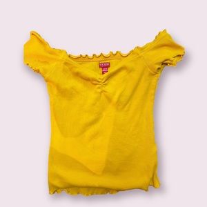 Guess 💛 yellow off shoulder crop top